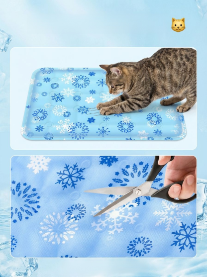 【กันลื่นทนทาน】 แผ่นรองเย็นสำหรับสัตว์เลี้ยงที่จำเป็นในฤดูร้อน