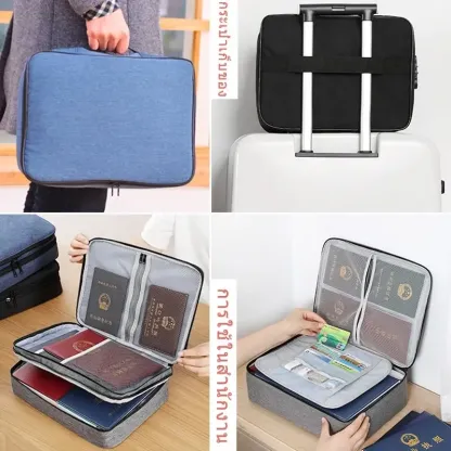 ถุงเก็บเอกสารหลายชั้นพร้อมตัวล็อค