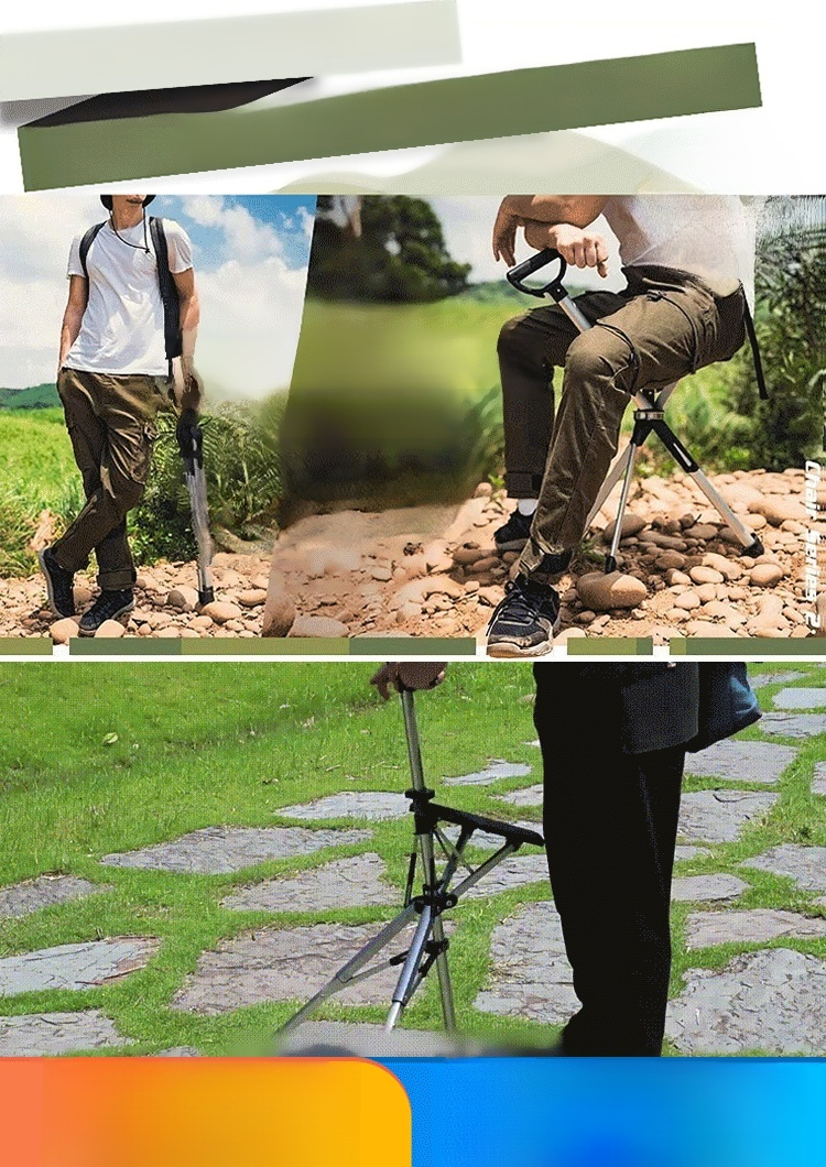 【มีให้เลือก 3 สี】ไม้เท้าเก้าอี้กันลื่นแบบยืดหดได้