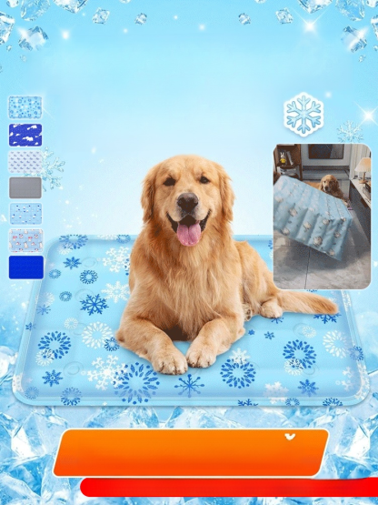 【กันลื่นทนทาน】 แผ่นรองเย็นสำหรับสัตว์เลี้ยงที่จำเป็นในฤดูร้อน