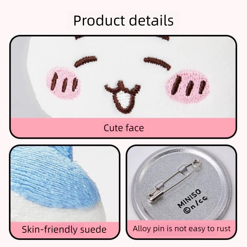 Chiikawa x Miniso | Plush Badge