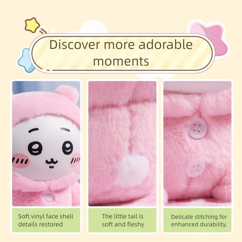 Chiikawa x Miniso | Pajamas Party Soft Vinyl LIMITED EDITION | Plush Toy M (18cm)