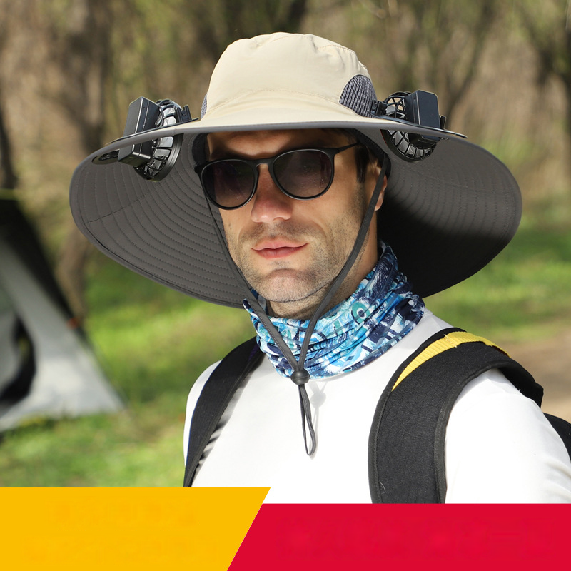 Napelemes ventilátoros napellenzős horgászkalap