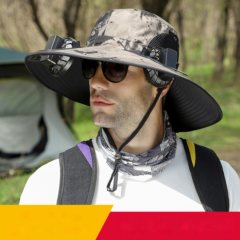 Napelemes ventilátoros napellenzős horgászkalap