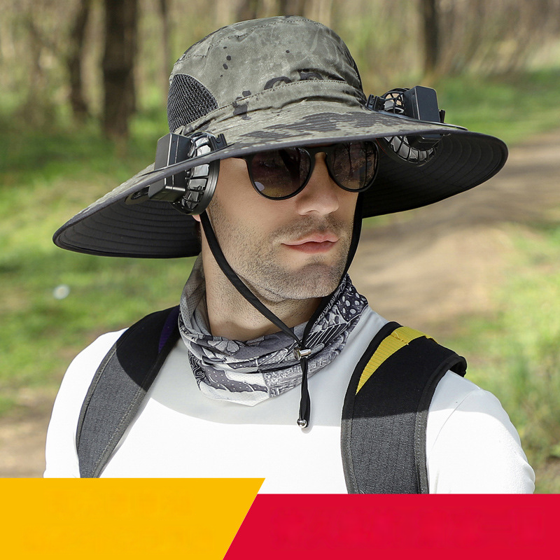 Napelemes ventilátoros napellenzős horgászkalap