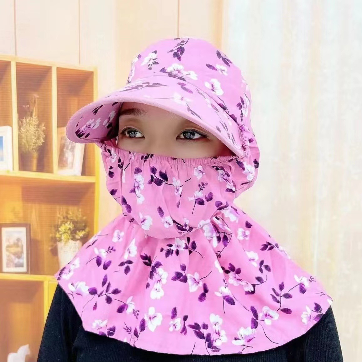 Lélegző nyakvédős napellenzős sapka