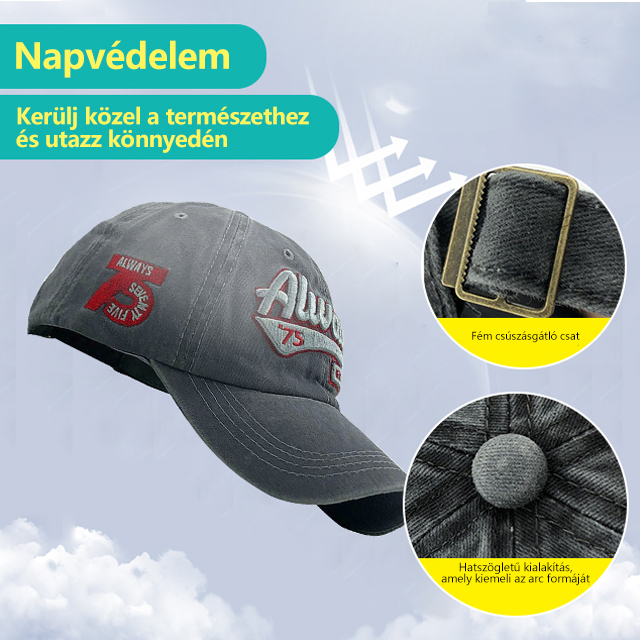 Domború hímzett baseball sapka 