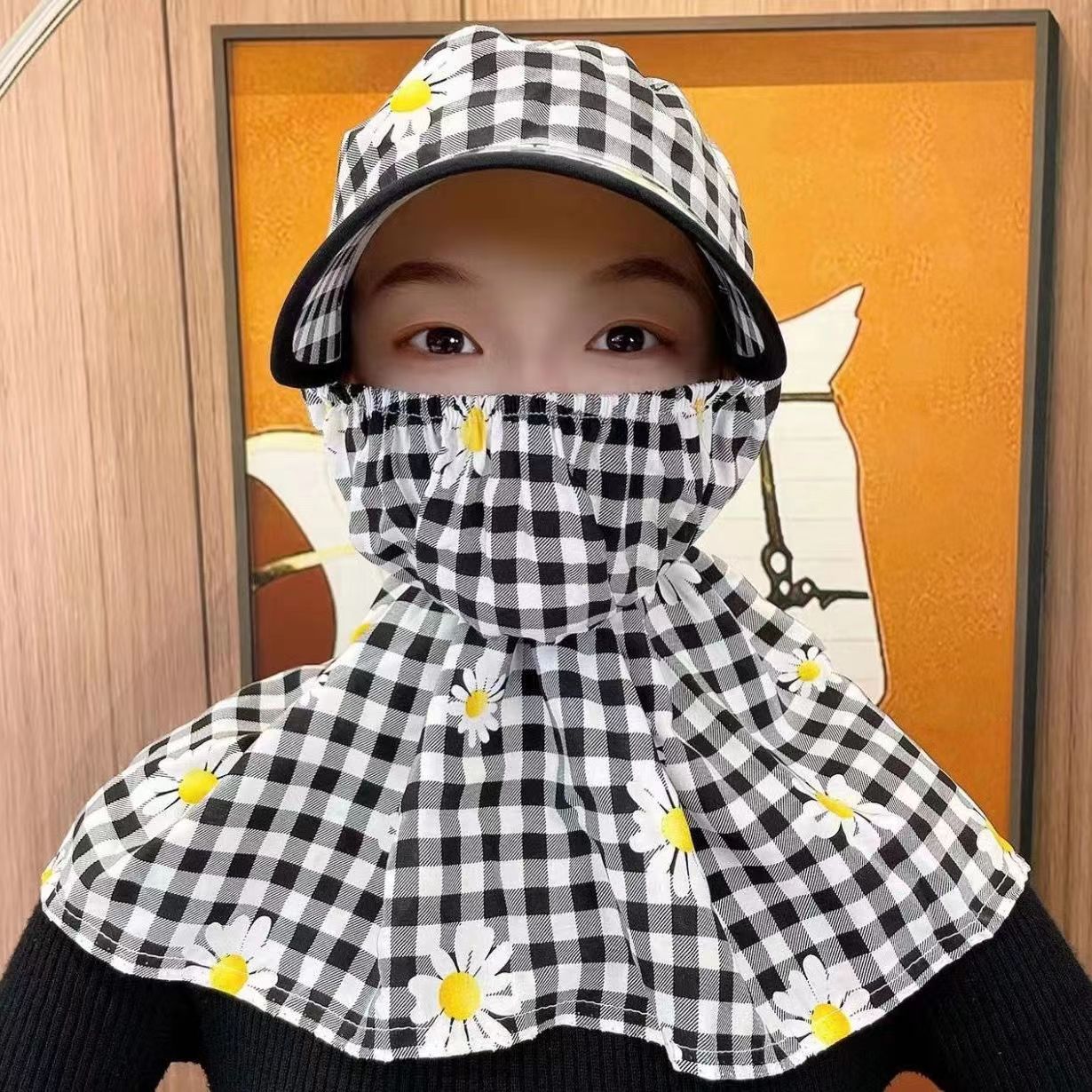 Lélegző nyakvédős napellenzős sapka