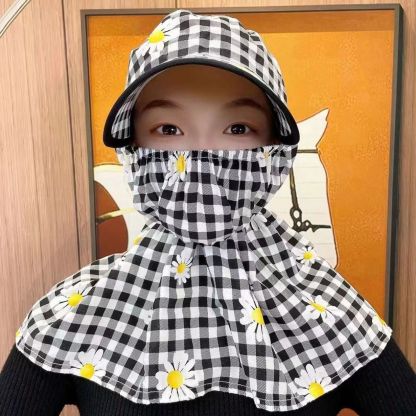 Lélegző nyakvédős napellenzős sapka