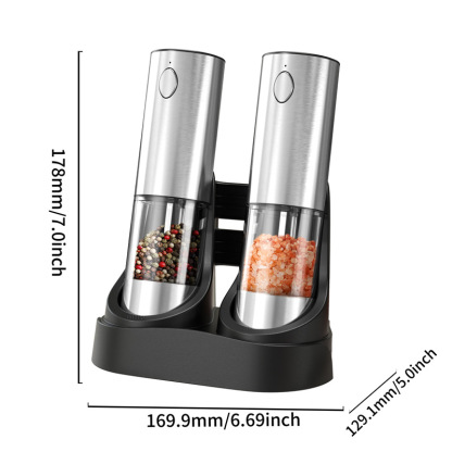 Grillpar G4 – Cordless Electric Spice Grinder Set for Salt, Pepper and Herbs