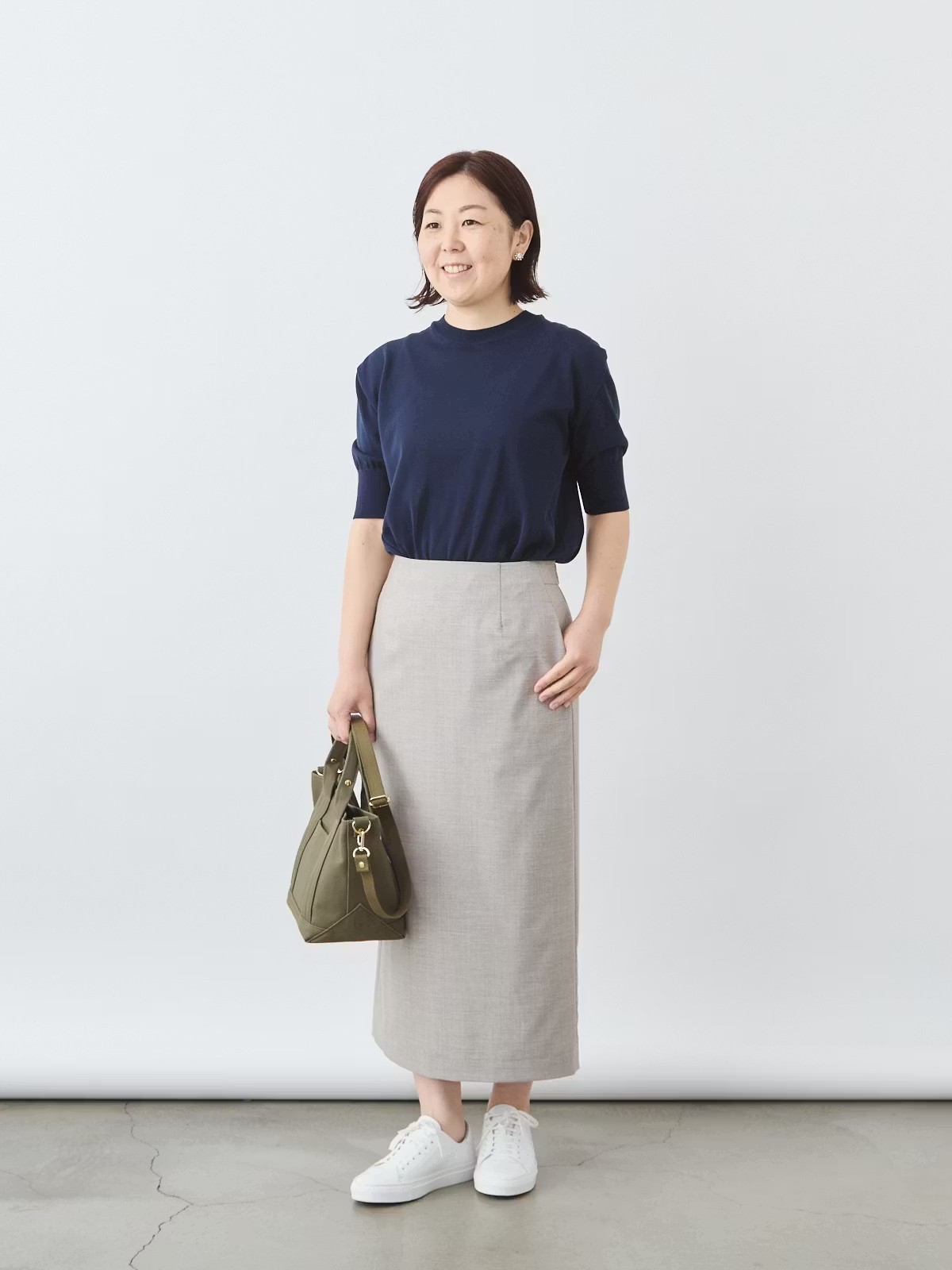 上質イージーストレートスカート