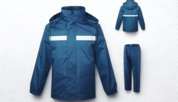 RC150 藍色反光套裝雨衣