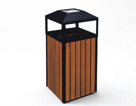 HD-Q2205 木製方形戶外垃圾桶