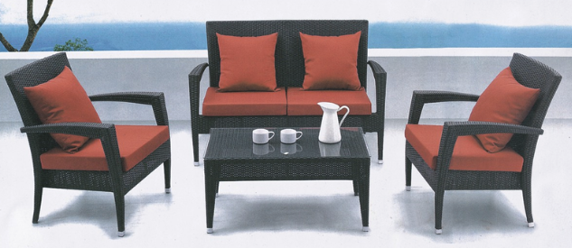 HD-A112 仿藤沙發茶几套裝