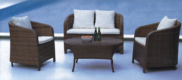 HD-A106 仿藤沙發茶几套裝