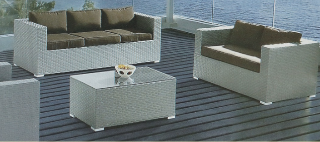 HD-A065 仿藤沙發茶几套裝