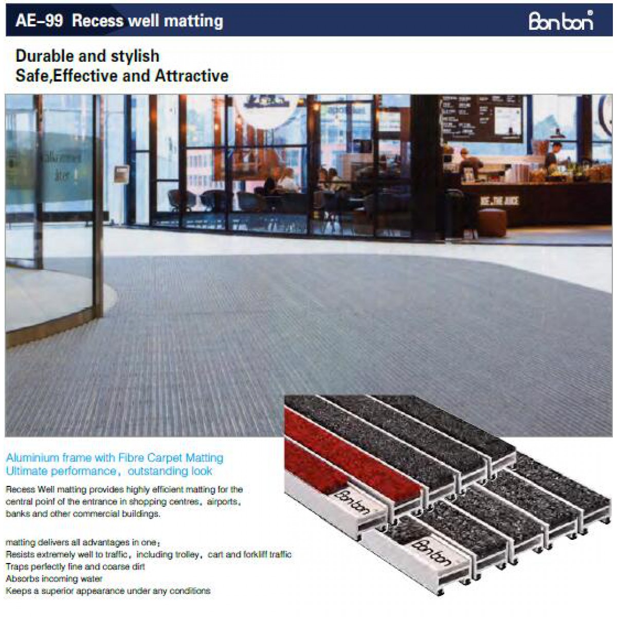 Bonbon AE-99 鋁合金井位防滑地毯