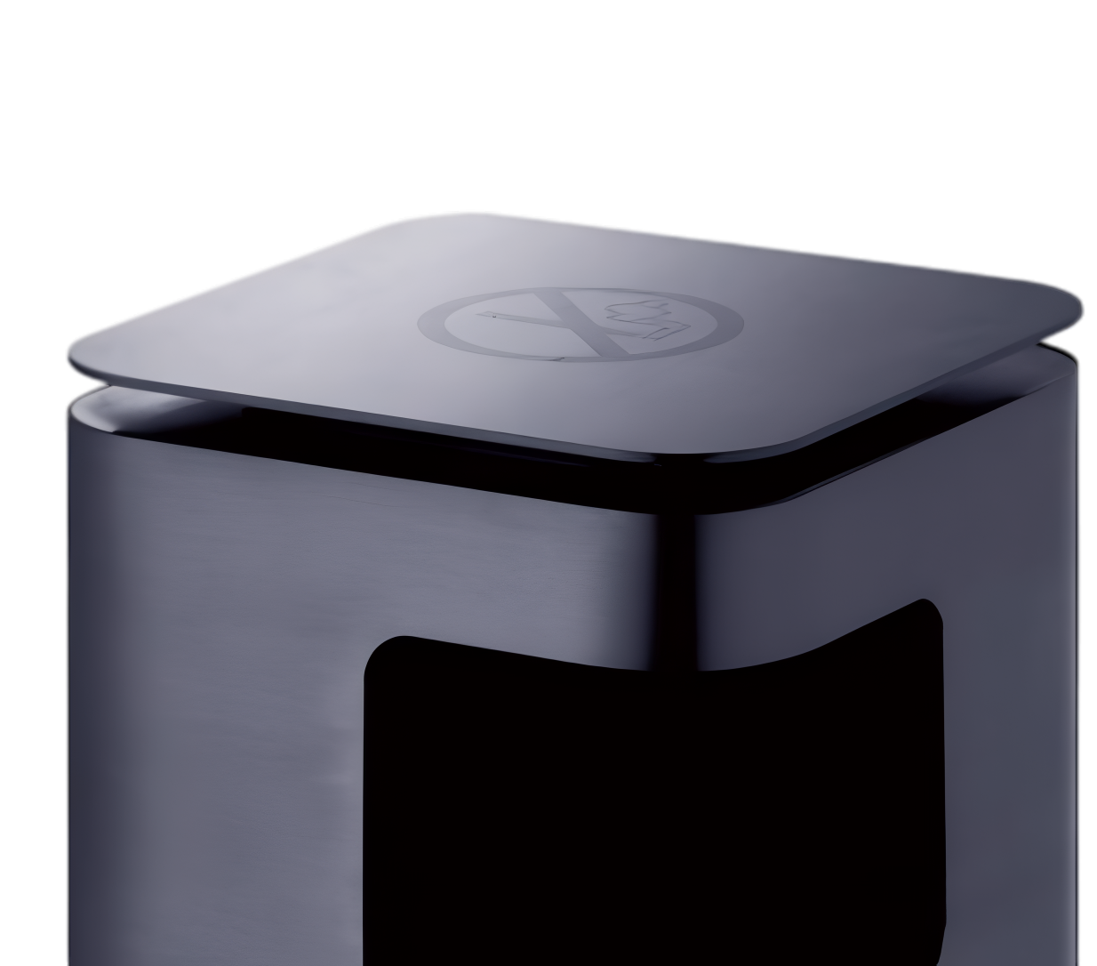 JD-2314 平面圓角座地垃圾桶