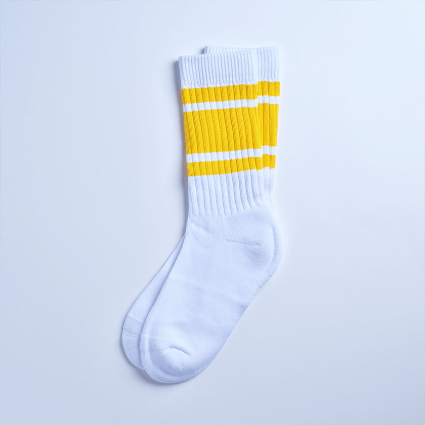 WAVE me my カラーソックス イエロー 25-28cm