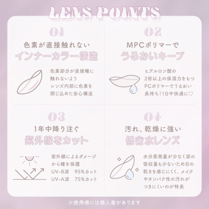 WAVEワンデー UV リング plus フラワーコレクション リリーベール 30枚入り