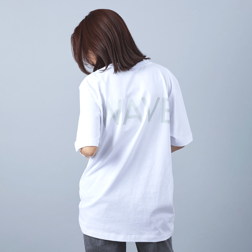 WAVE 点字モチーフ チャリティ Tシャツ WHITE Mサイズ