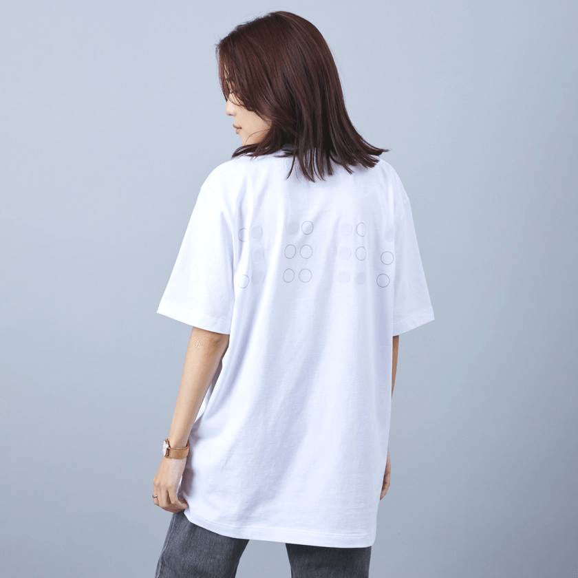 WAVE 点字 チャリティ Tシャツ WHITE Mサイズ
