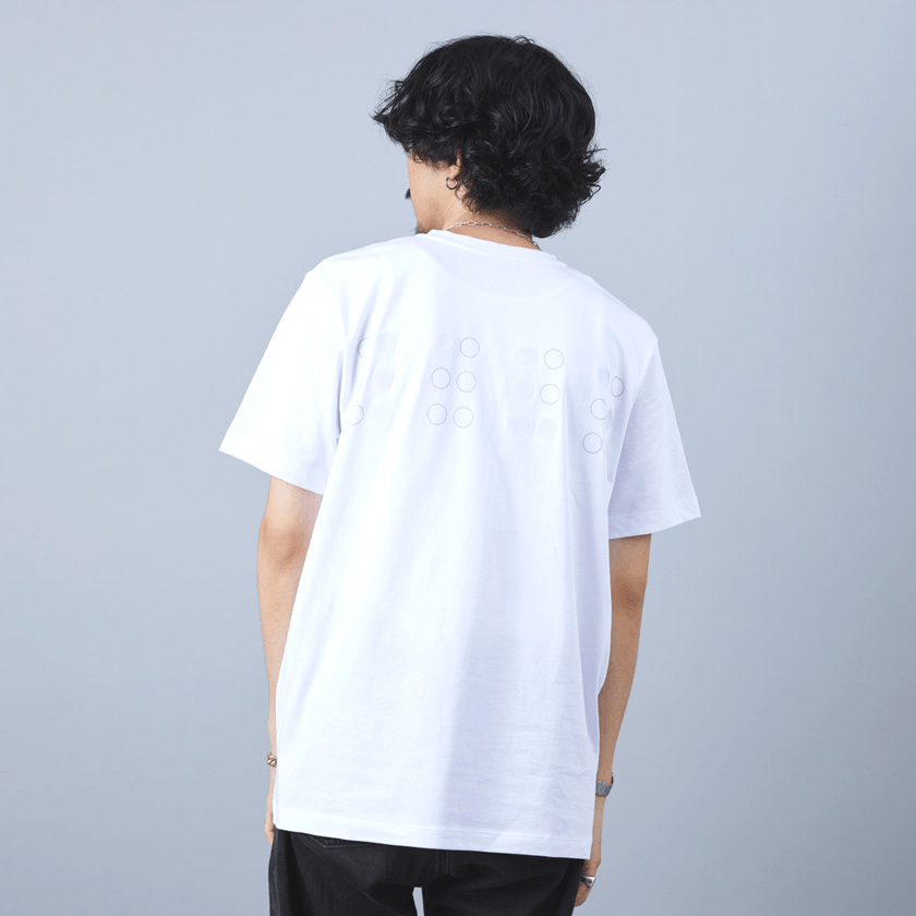 WAVE 点字 チャリティ Tシャツ WHITE Lサイズ