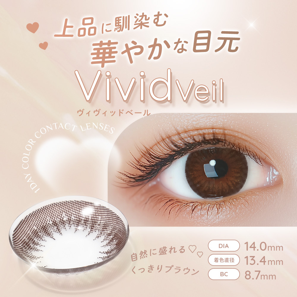 WAVEワンデー UV リング plus ヴィヴィットベール 10枚入り