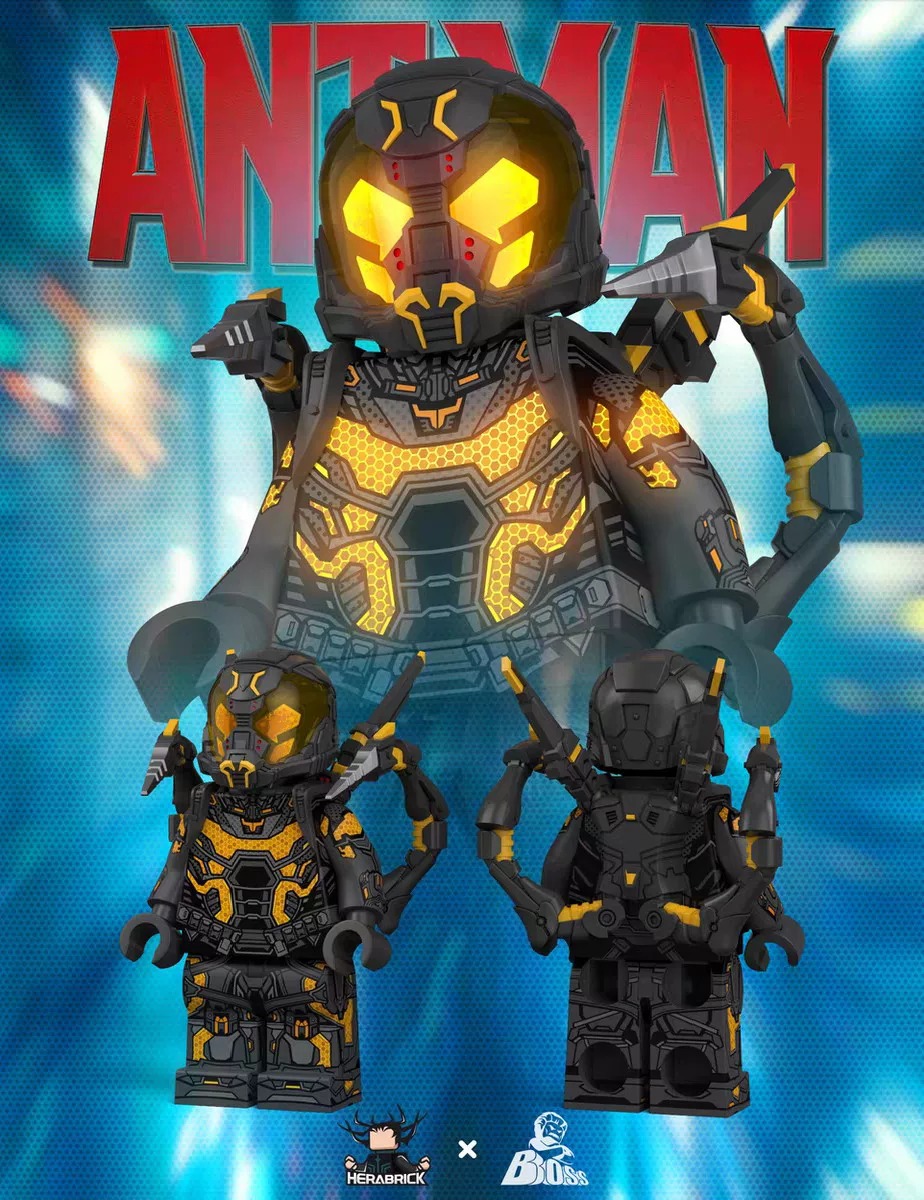 【Boss toys】Yellowjacket + Accessory Pack 黃衫俠 + 補充包 옐로우 재킷 + 액세서리 팩【Custom Marvel Minifigures】