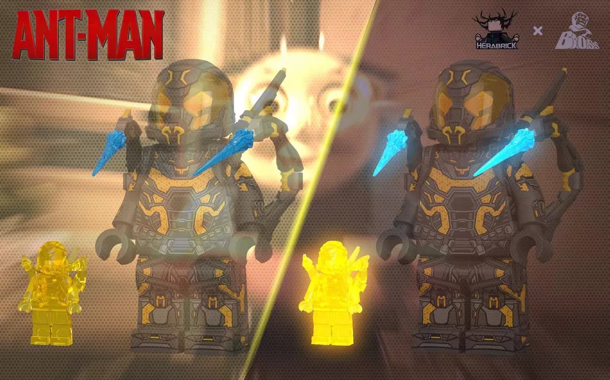 【Boss toys】Yellowjacket + Accessory Pack 黃衫俠 + 補充包 옐로우 재킷 + 액세서리 팩【Custom Marvel Minifigures】