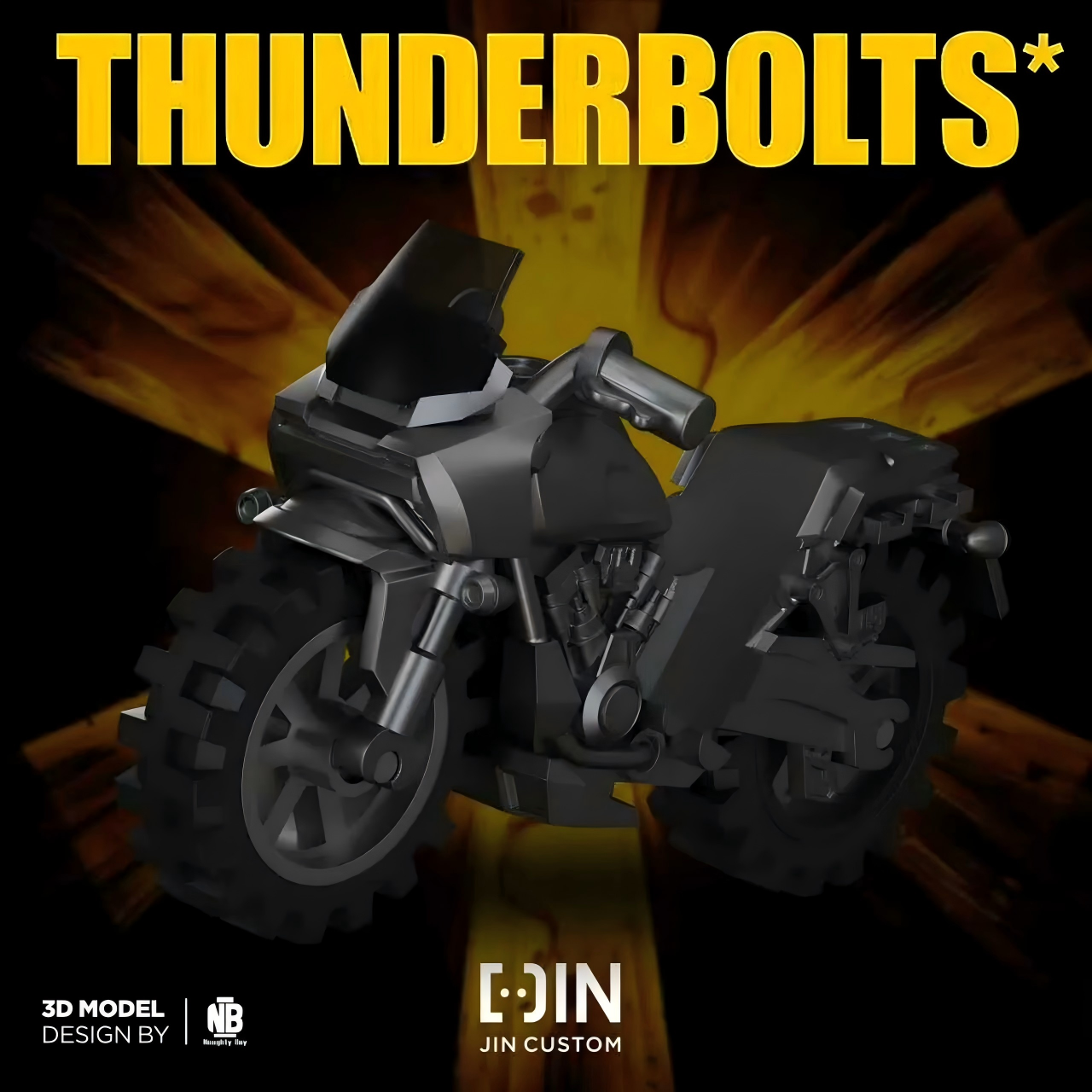 【JIN】Winter Soldier (Thunderbolts) Double Minifigures with Motorcycle 冬兵（雷霆特工隊）雙人仔 + 機車 윈터 솔저(썬더볼츠) 더블 미니피규어+오토바이 【custom Marvel minifigures】