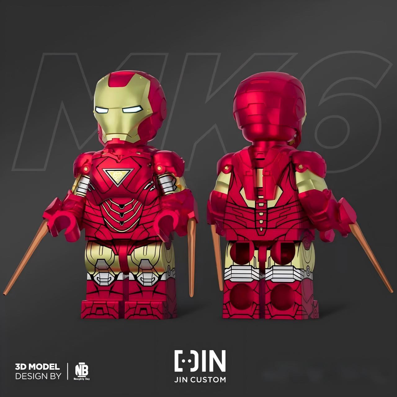 【JIN】Iron Man MK6 鋼鐵俠 MK6 아이언맨 마크6 【custom minifigures】