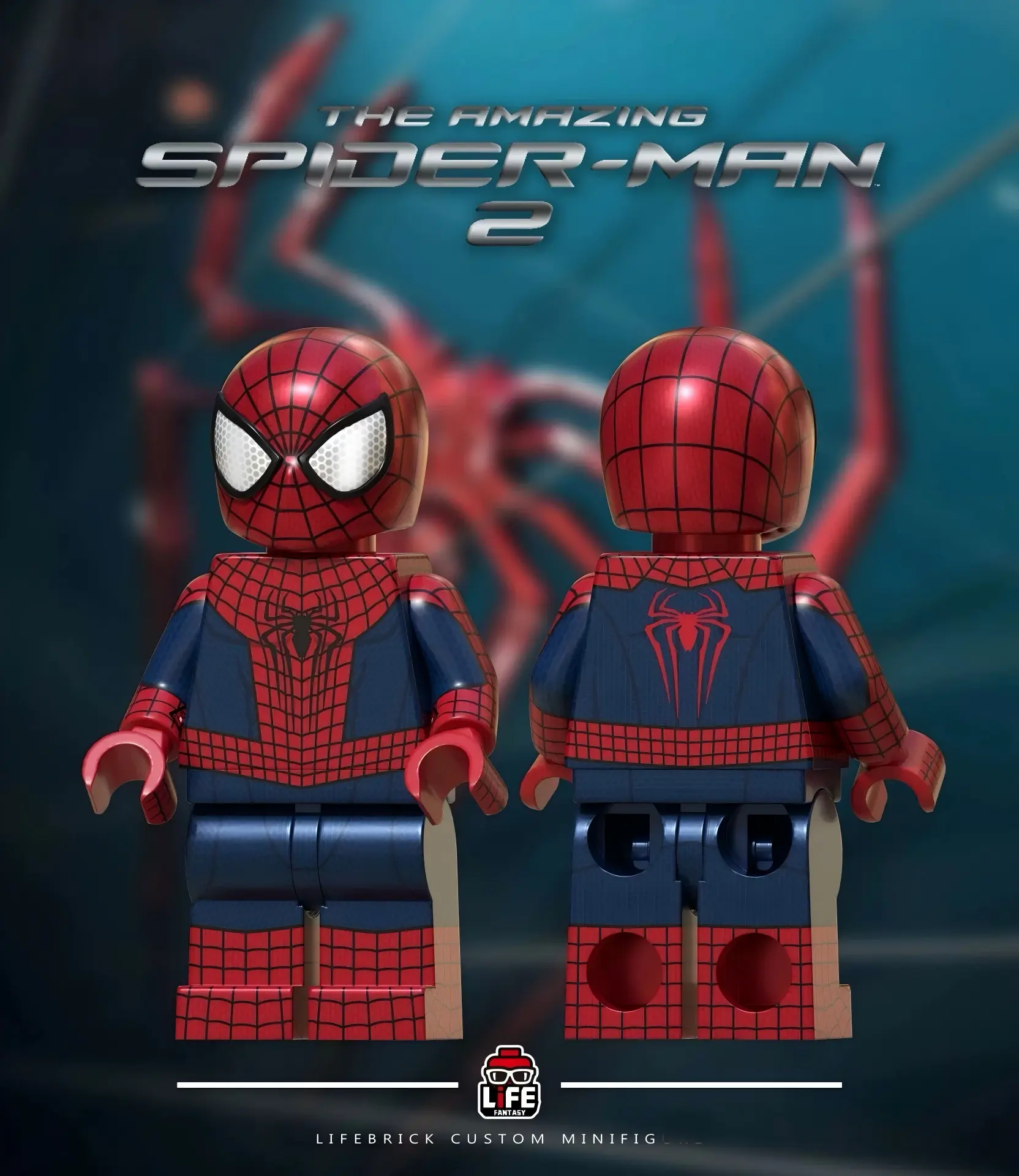 【Life】The Amazing Spider-Man (Garfield) Normal Version 超凡蜘蛛人（加菲）普通版 어메이징 스파이더맨 (가필드) 노멀 버전 【custom minifigures】