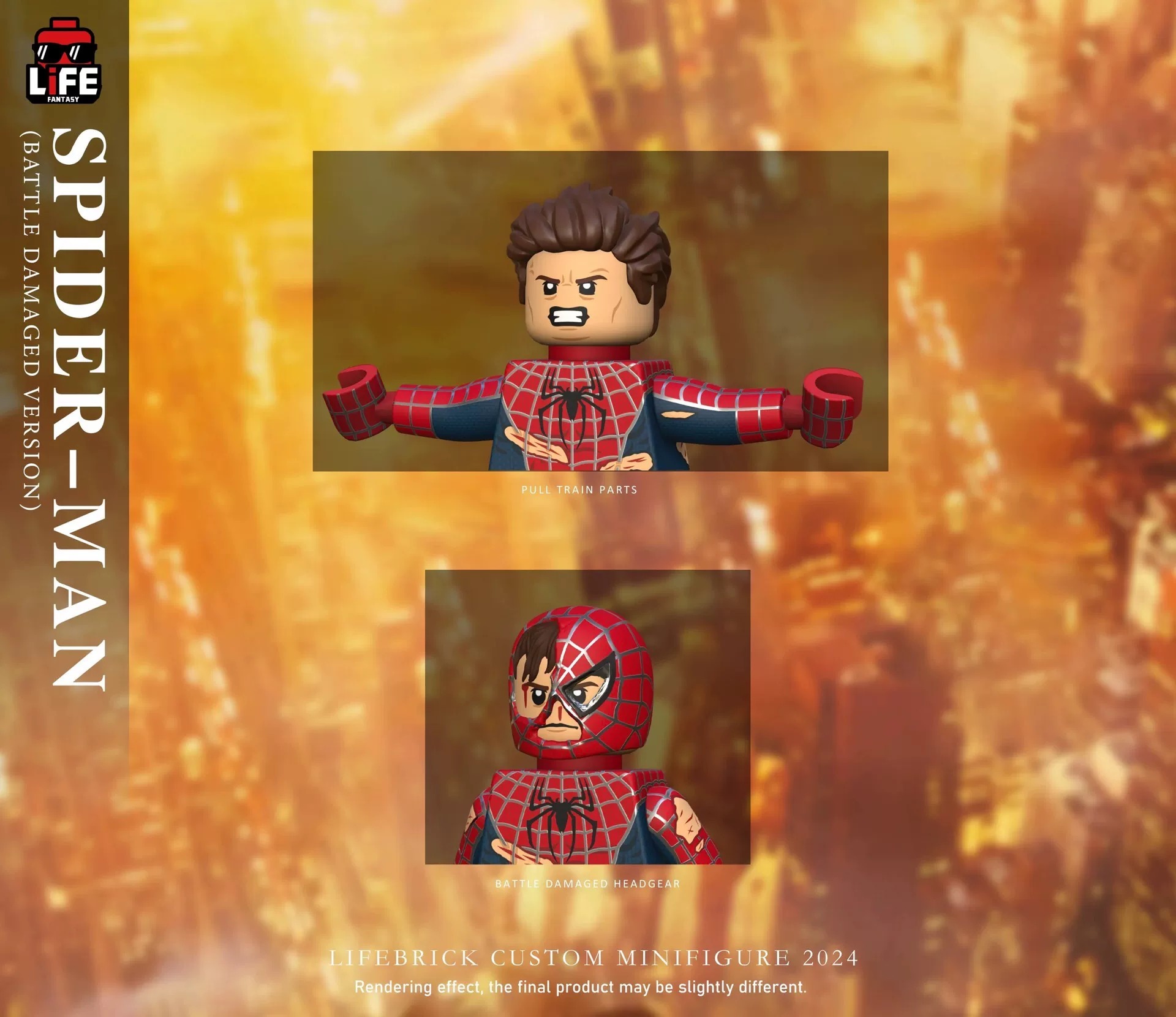 【Life】Battle-Damaged Toby 戰損版托比 배틀 데미지 토비【custom minifigures】