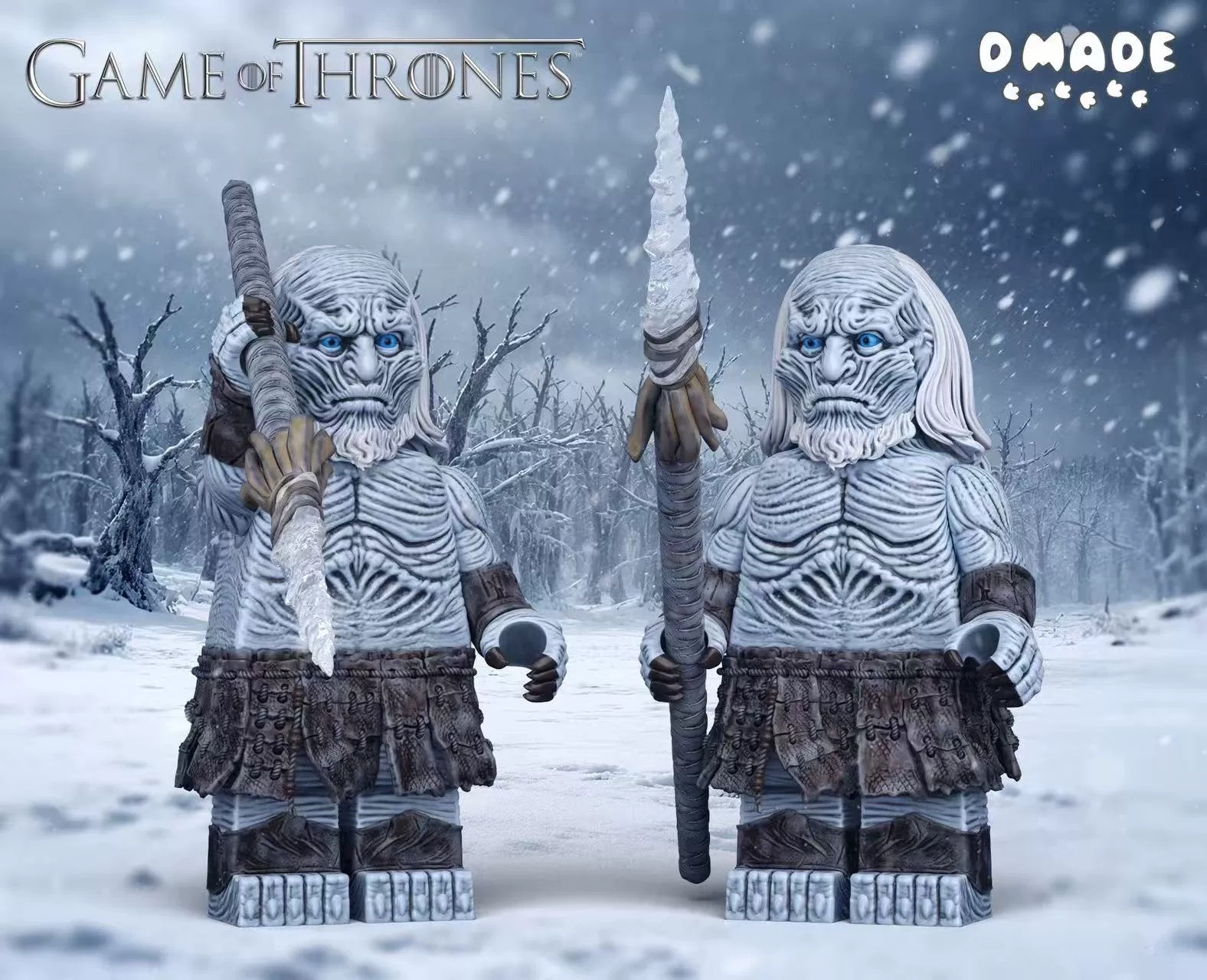【D Made】White Walker・Full Set (Game of Thrones) 異鬼・大套裝（權力的遊戲） 화이트 워커・풀 세트 (왕좌의 게임)【custom minifigures】