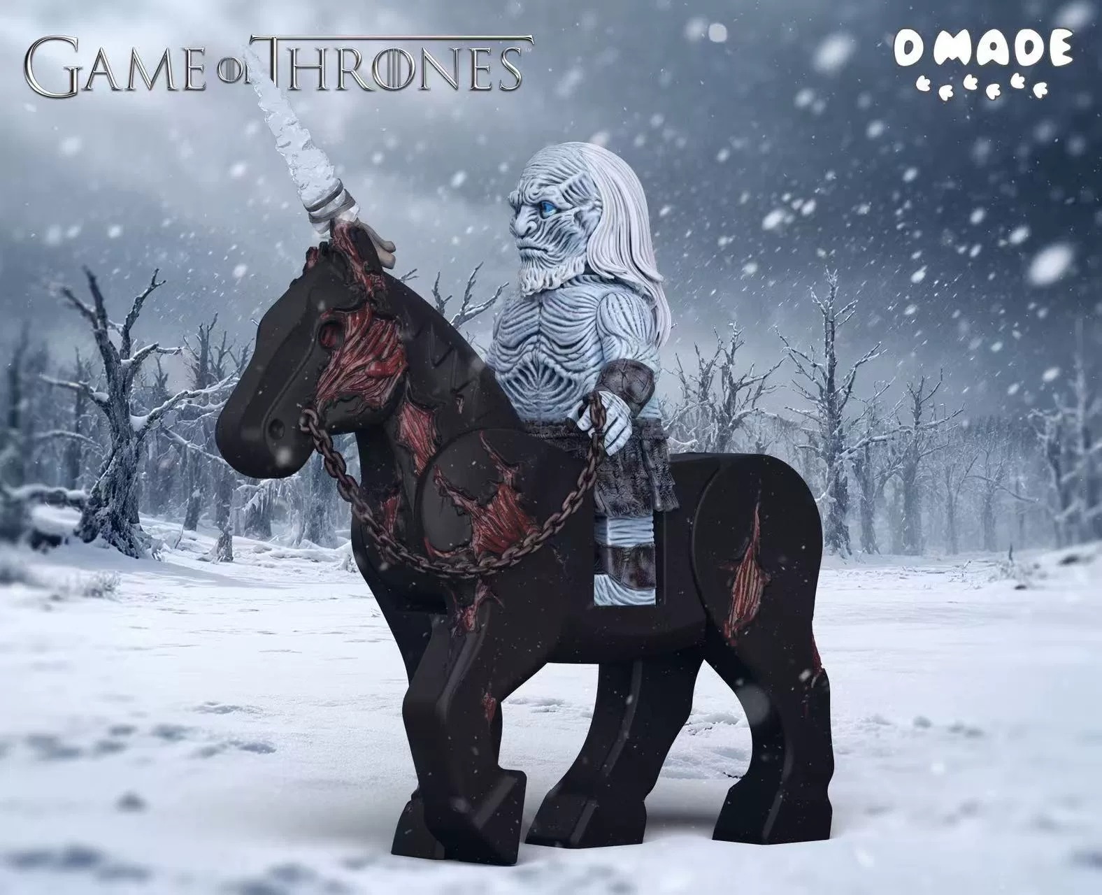 【D Made】White Walker・Full Set (Game of Thrones) 異鬼・大套裝（權力的遊戲） 화이트 워커・풀 세트 (왕좌의 게임)【custom minifigures】