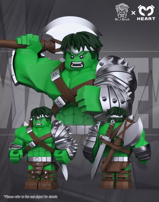 【Mr.J Brick x Heart】Green Scar Hulk 綠殤浩克 그린 스카 헐크【custom minifigures】