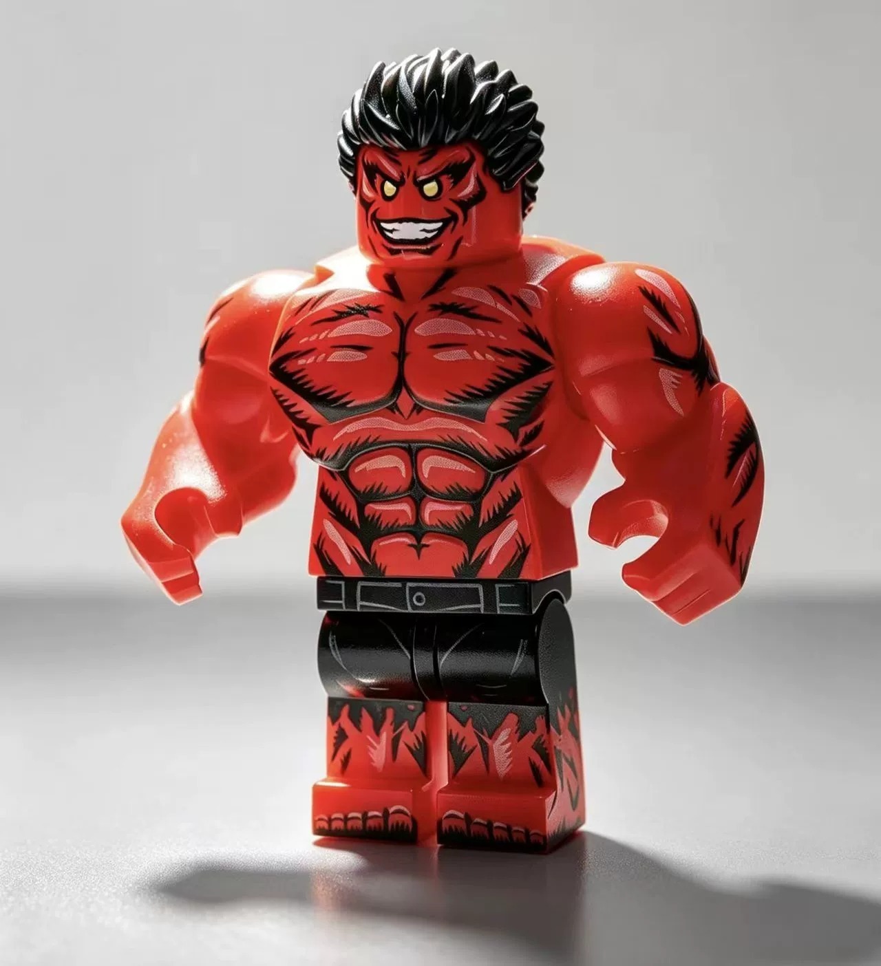 【JIN】Comic Book Red Hulk 漫畫手繪紅浩克 코믹북 레드 헐크【custom minifigures】