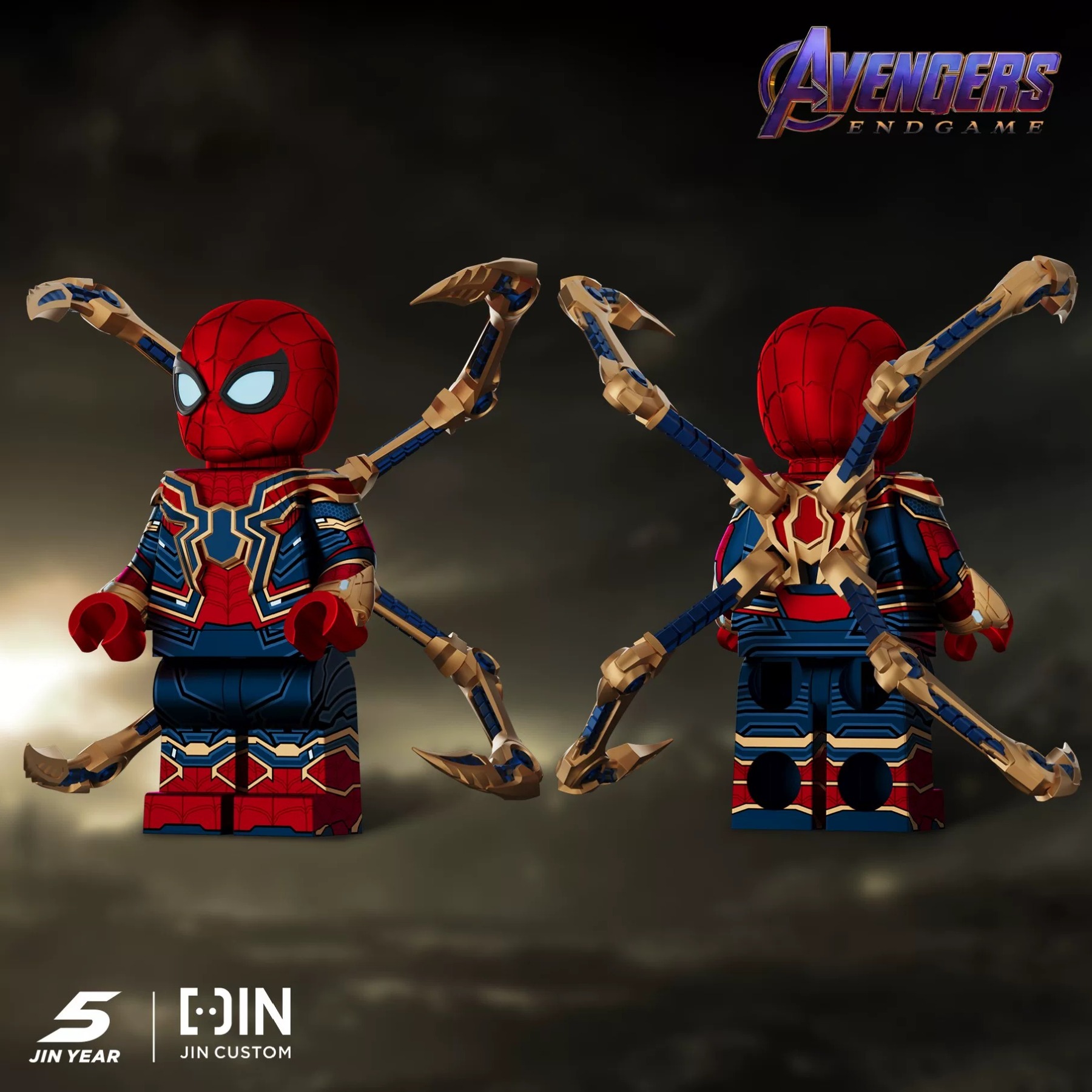 【JIN】Iron Spider Armor 鋼鐵蜘蛛裝甲 아이언 스파이더 아머【custom minifigures】