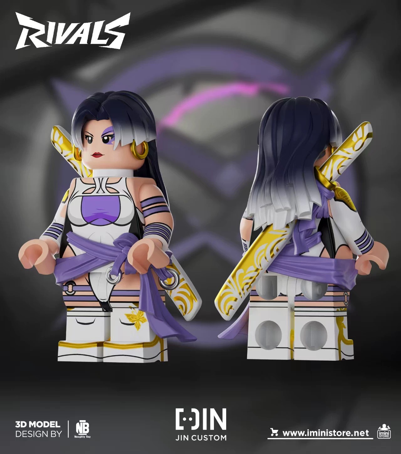 【JIN】Marvel Rivals Psylocke 爭鋒靈蝶 마블 라이벌즈 사이록【custom minifigures】