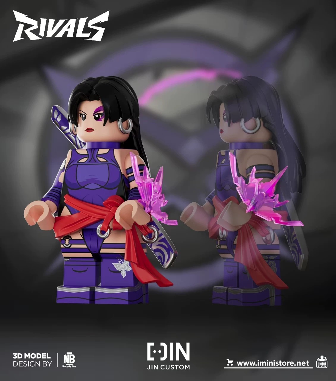 【JIN】Marvel Rivals Psylocke 爭鋒靈蝶 마블 라이벌즈 사이록【custom minifigures】