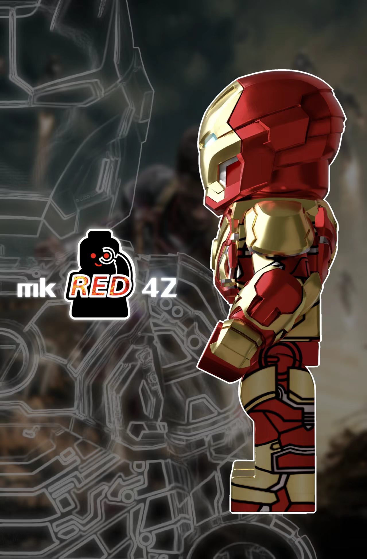 【Preorder】【Red】Iron Man MK42 鋼鐵俠 MK42 아이언맨 MK42 【Marvel custom minifigures】