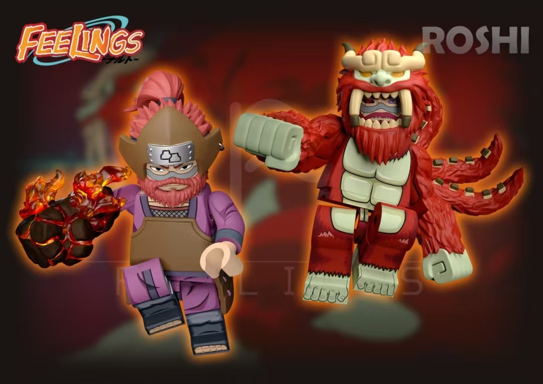 【FEELINGS】Four-Tails + Jinchuriki 四尾 + 人柱力 사미수 + 인주리키【Naruto Custom Minifigures】