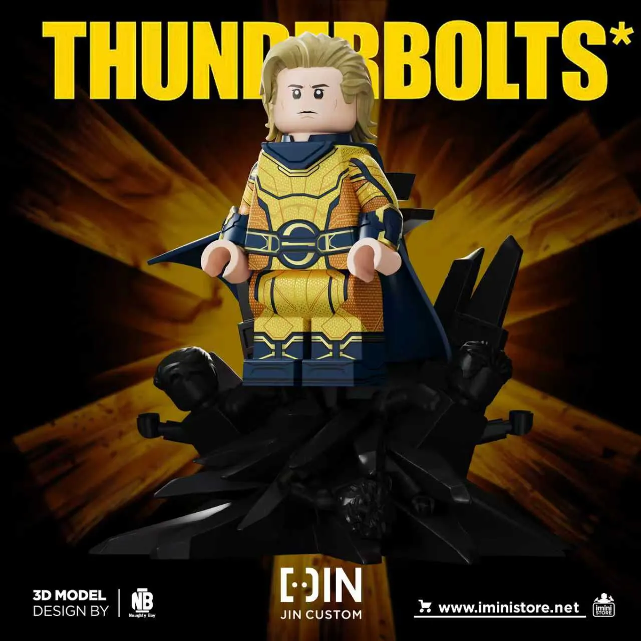 【JIN】Sentry (Thunderbolts) + Base 哨兵（雷霆特攻隊）+ 底座 센트리 (썬더볼츠) + 베이스【Custom Marvel Minifigures】