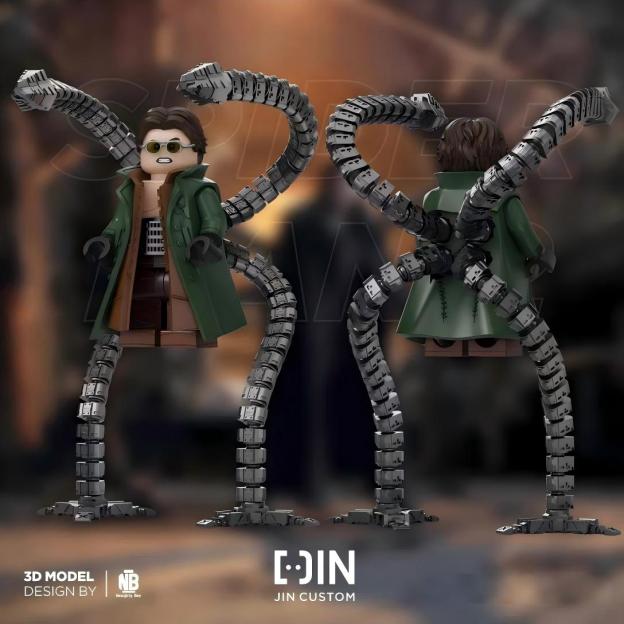 【JIN】Doctor Octopus (Spider‑Man 2) Full Set 章魚博士（蜘蛛人 2）大全套 닥터 옥토퍼스 (스파이더맨 2) 풀 세트【custom minifigures】