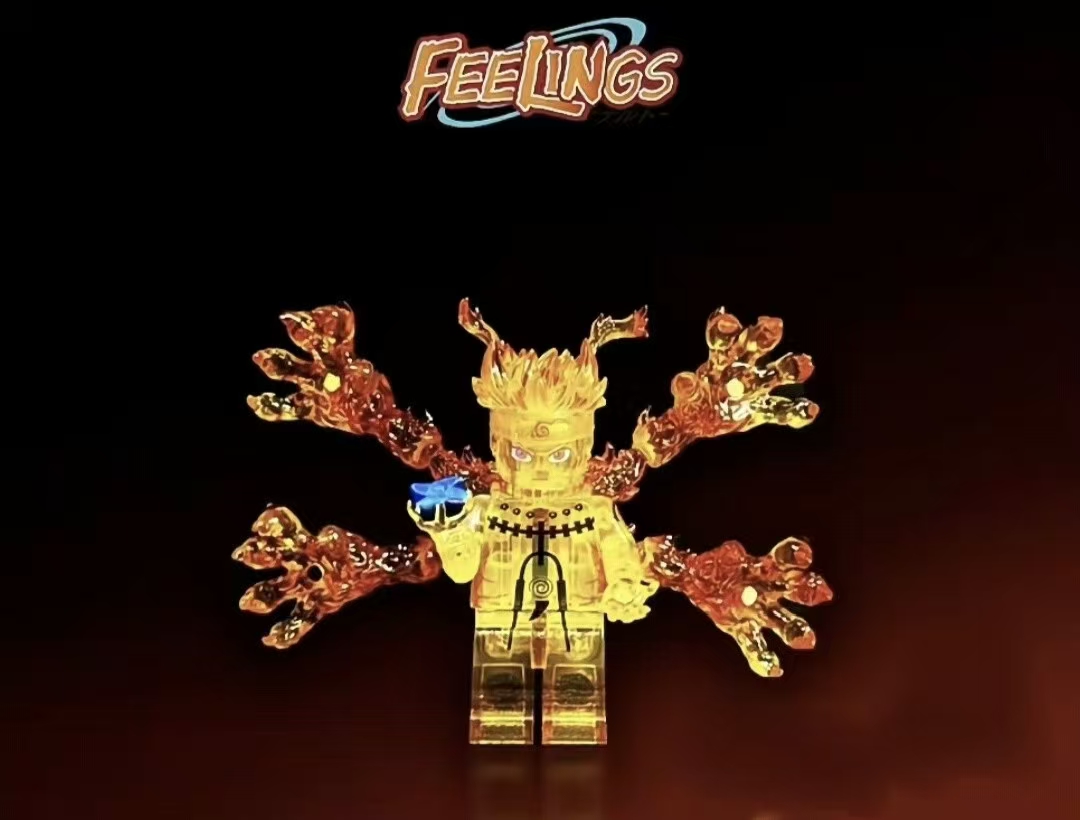 【Feelings】Transparent Golden Naruto 鳴人 나루토【naruto custom minifigures】