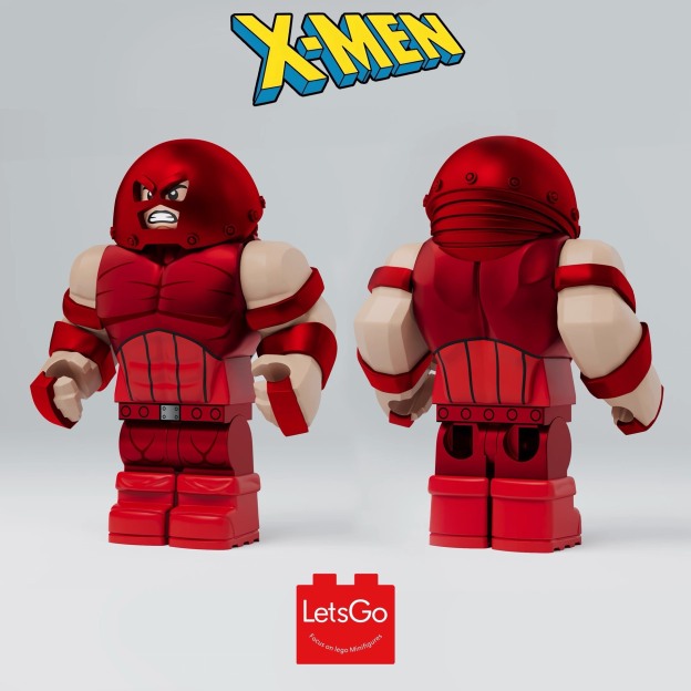 【LetsGo x JIN】X-Men Juggernaut Limited Electroplated Red Version X 戰警紅坦克限量電鍍紅版 X-맨 저거넛 리미티드 전기 도금 레드 버전【custom minifigures】