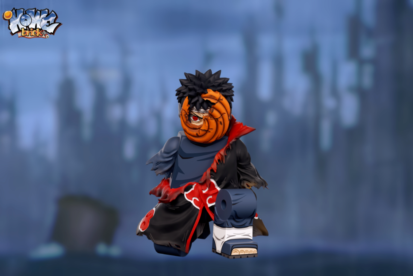 【HOWE】Obito (Akatsuki) + Obito (Battle Damaged) 帶土（曉組織）+ 帶土（戰損） 오비토 (아카츠키) + 오비토 (전손)【naruto custom minifigures】