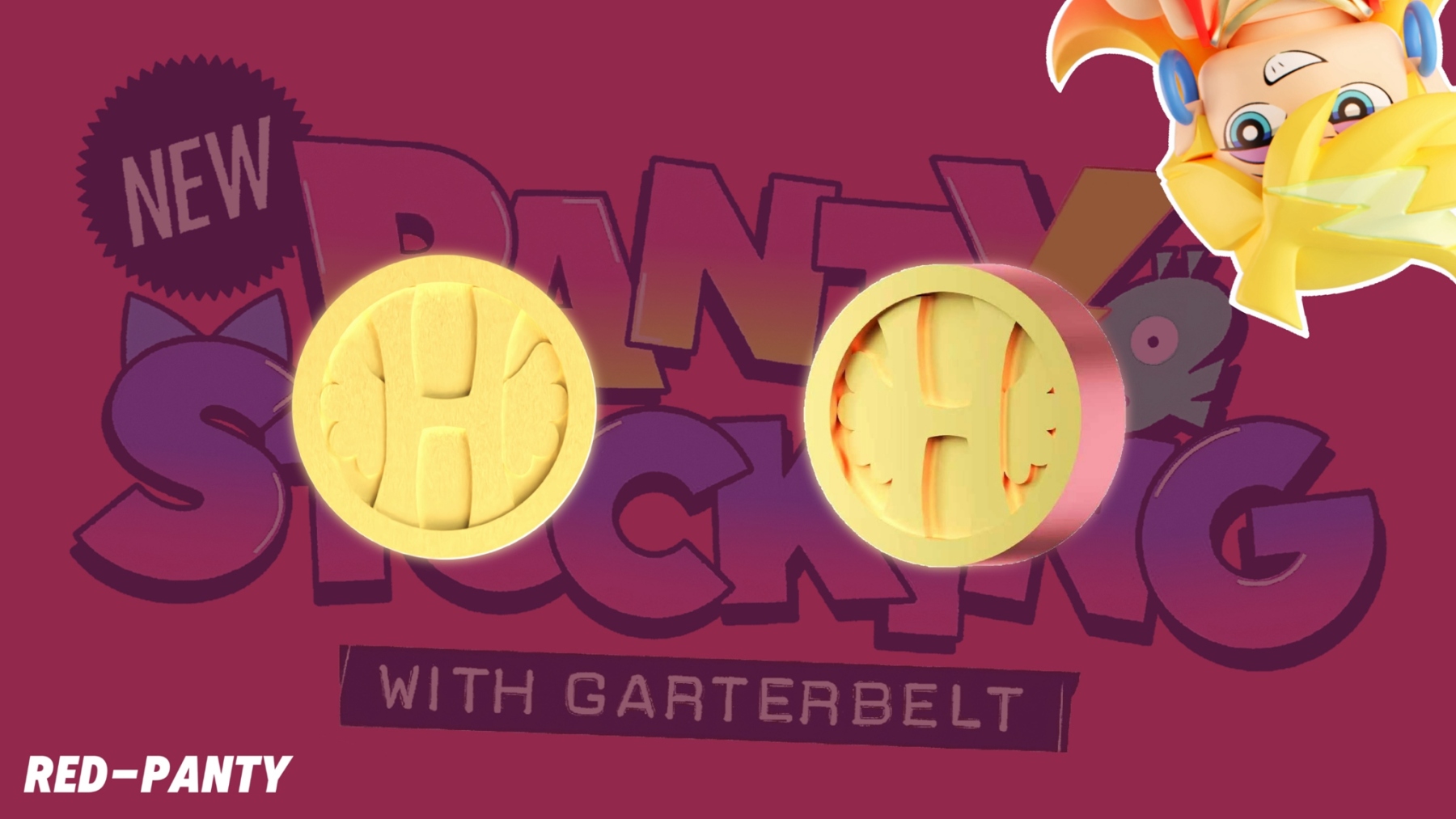 【Red】Panty & Stocking with Garterbelt 吊帶襪天使 팬티 앤 스타킹【Panty & Stocking with Garterbelt custom minifigures】