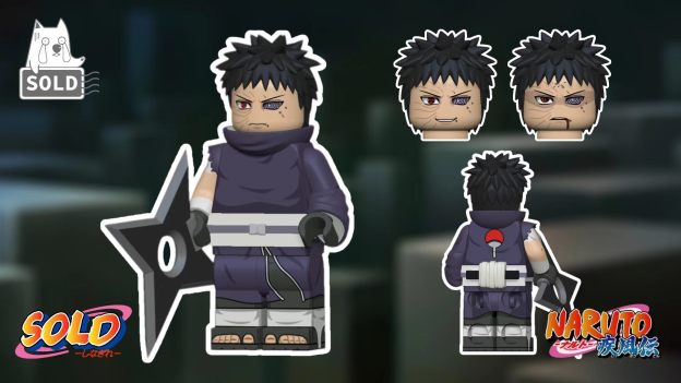 【Preorder】【Sold】Uchiha Obito (White Mask) + (Battle Damaged) Two Minifigure Set 宇智波帶土（白面具）+（戰損）雙人仔 우치하 오비토 (흰 가면) & (전투 손상) 2인 세트 피규어【naruto custom minifigures】